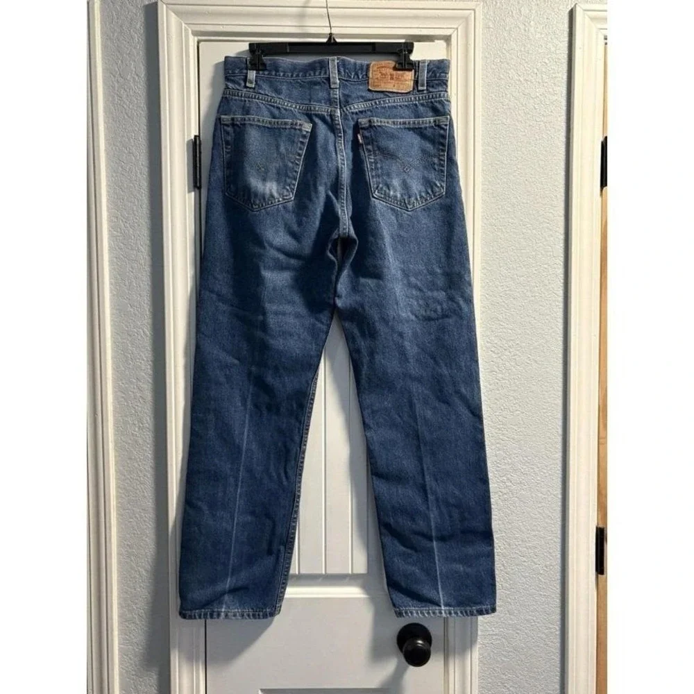 Levi's‎ 505 Men's Regular Fit Jeans Medium Wash Straight Leg Distressed 33x30